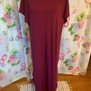 Time and Tru Wine Maxi Dress
